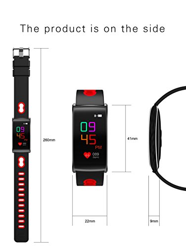Torus Pro N68 negro/rojo Monitor de frecuencia cardíaca y de saturación de oxígeno arterial Control de la presión, podómetro reloj Fitness Tracker