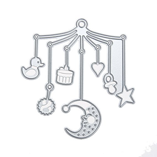Amazingdeal365 Äolsglöckchen Metall Form Schablonen Schneiden DIY Dekor Sammelalbum Karten Buchzeichen Lesezeichen als Geschenk für Freunde Geburtstag Kinder,Kindergarten Hobby Schule Handarbeit Unterricht usw. Ein tolles Geschenk!