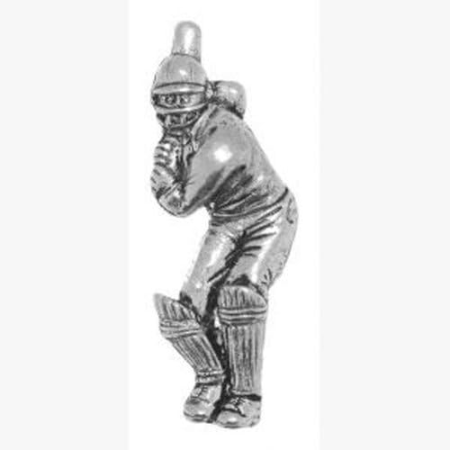 Pewter Cricket Pin Badge in Engraved Gift Box, Lovely Gift Idea