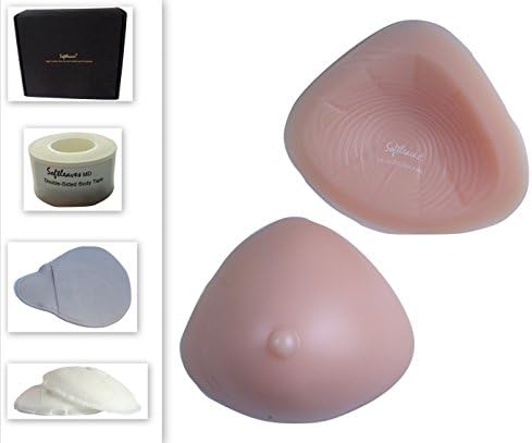 M100 Triangular Silicone Breast Form The Sale is for 1 Silicone Breast and Cover and Skind Adhesive Tape and Travel Box Used as Breast Enhancers not Prosthesis