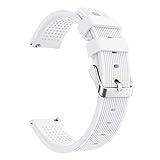 Transer Uhrenarmband für Samsung Galaxy Watch 42mm Sport Armband Ersatzband Weiches Silikon-Zubehör-Armband Uhr (White)
