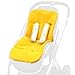 Reversible Pushchair Liner / pram INSERT & matching strap harness covers Universa setl (yellow / cream)