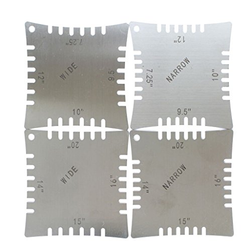 4pcs Notched Radius Gauges Set Carbon Steel Guitar Luthier Measuring Tools