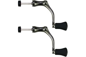 DONGKER Angelrollengriffe, 2 Stuck Drehbarer Angelrolle Griff, Universal Vollmetall Angelrolle Drehgriff für Angelrollen Ersatzteile Griffe