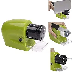 Dxent Motorized Electric Knife Sharpener Kitchen Scissors and Knife Sharpening Tool Swifty Sharp Precision, Random Colour