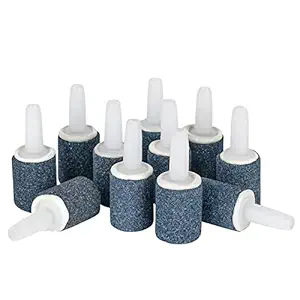 Pawfly 0. 6 Inch Air Stones Cylinder 12 Pcs Bubble Diffuser Airstones for Aquarium Fish Tank Pump Grey