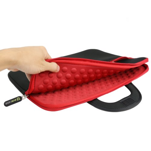 Evecase Tasche f  r Notebooks mit Rei  verschluss und Griff  Universal-Tasche aus Neopren  f  r Tablets  Schwarz  14       15  Zoll  35 6 cm - 38 1 cm