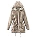 Produktbild VECDY Damen Winterjacke, Schwarzer Freitag Specials Frauen warme Lange Mantel Fell Hoodies Kragen Jacke schlank Winter Parka Outwear Mäntel Pullover mit Kapuze Plüsch Mantel HoodisTops Sweatshirt