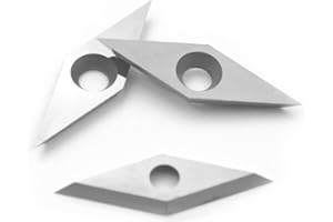 CDBP Inserti Diamantati 10×28mm per Tornio Legno,Punta 4.3mm per Profilature e Intagli,Utensili Professionali e Fai da Te,3pezzi