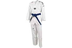 adidas Barn/vuxna Adidas Wt Taekwondo Student Dobok Without Stripes Martial Arts Wtf Adult Kids Children Uniform Adidas WT Taekwondo Student Dobok utan ränder kampsport WTF vuxen barn uniform (1-pack)