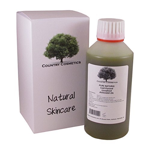 Pure Natural Cold Pressed Unrefined Avocado Oil 500ml incl. Free Pump Dispenser