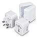 Produktbild VGUARD Universal Welt Reiseadapter Kompakt Universellen Reisestecker Adapter World Travel Adapter für Weltweit 150 Ländern mit EU/UK/US/AU Stecker - Weiß