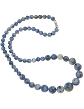 Blauer Punkt Kette, natürlich, rund, 6-12mm