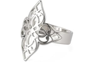 TEAMER Anello regolabile in acciaio inox Metatron con Arcangelo regolabile per donne e ragazze