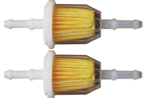 BESELOA 2 Pack Universal Inline Fuel Filter 1/4 x 5/16 Inch or 6/8mm Pipe Clear Replaces Petrol Inline Pipe Filter Tube for Motorcycle ATV Generator Lawnmower Go-Kart Quad BikeQ