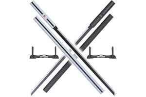 RKS Diffusion Katana Sasuke Pack 2 Katanas Lame en Bois Epee Kusanagi Sabre Blanc et Noir + Support en Bois
