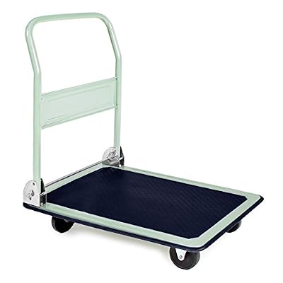 TecTake Chariot de transport diable - jusqu'à 150 kg - repliable avec roues en caoutchouc