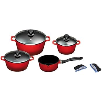 King Topfset, Aluguss, rot, 0 cm: Amazon.de: Küche & Haushalt