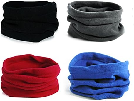 Winter Men Women Collar Scarf Cotton O Ring Neckerchief Scarves (red)