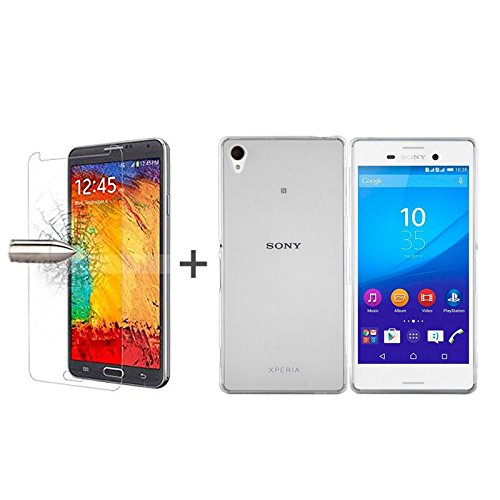 TBOC Pack Funda de Gel TPU Transparente Protector Pantalla Vidrio Templado para Sony Xperia M4 Aqua E2303 E2306 E2353 Funda de Silicona Ultrafina y Flexible Protector de pantalla Resistente a Golpes Ca das y Ara azos reviews TBOC Pack Funda de Gel TPU Transparente Protector Pantalla Vidrio Templado para Sony Xperia M4 Aqua E2303 E2306 E2353 Funda de Silicona Ultrafina y Flexible Protector de pantalla Resistente a Golpes Ca das y Ara azos