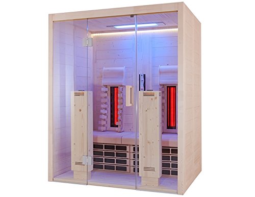 Preisvergleich Produktbild Infrarotkabine VitaMy 164 Massivholz 40 mm Vollspektrumstrahler Wärmekabine