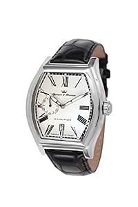 Montre Homme Vintage YONKER & Bresson - Bracelet Cuir Noir, Mouvement Quartz, Vendue En L'état