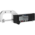 ARLICODECK Digital Display Thickness Gauge, Horizontal Type Electronic Thickness Meter Portable Vernier Caliper Measuring Tool 0-25mm (Black Gauge)