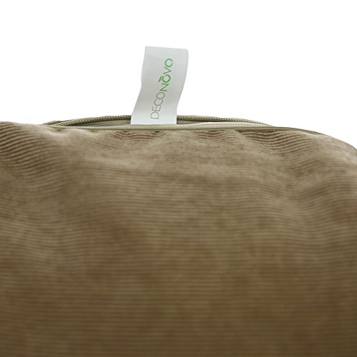 Deconovo Kissenbezug Kord Kissenbezug Wohnzimmer Kissenbezug Weich 40×40 cm Taupe 4er set - 7