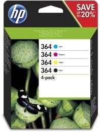 HP 364 4-Pack Black and Colour Original ink Combo Pack