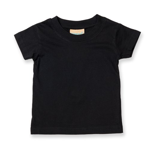 Larkwood Baby/Childrens Crew Neck T-Shirt / Schoolwear (12-18) (Black)