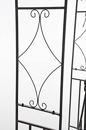 CLP Metall-Rosenbogen VIOLA mit TOR / TÜR, Eisen pulverbeschichtet, Doppeltor ca. 120 cm breit, Höhe 230 cm bronze - 3