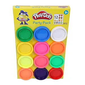 PLAY-DOH Party Pack of 12 Non-Toxic Colours ( Multicolor), for Kids 2 Years and Up