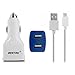 Produktbild BESTEK Qualcomm 2.0 Quick Charge 2 Ports KFZ USB Schnellladegerät 36W 5V/2.4A 9V/2 12V/1.5A (Weiß)