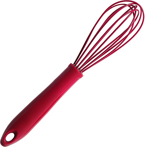 Schneebesen klein 22 cm, rot, Kochblume Edition, Silikon