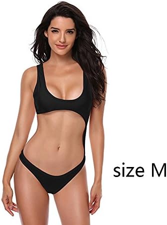 YKMaggie Bikini Solid Color Sexy Swimsuit With Chest Pad Comfortable Black S-2XL. M