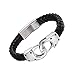 Produktbild GYJUN 2016 Fashion 316L Edelstahl Infinity Bettelarmbänder männliche Leder coole Geschenke für Herren , one size