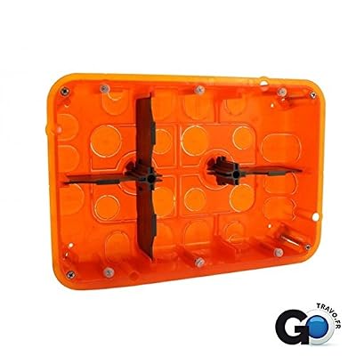 Legrand boite, multimateriaux, batibox, grand, format, 2x3, postes, 2x6, 8, mod, prof, 50, legrand, leg080126