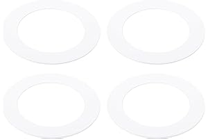 PATIKIL Goof Rings Inner Diameter 3.78", Outer Diameter 3.78", 4 Pcs Metal Goof Rings Cover Recessed Light Trim for Ceiling Wall Fixtures Can Lighting Down Light LED, Matte Finish White