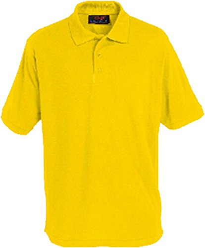 New Blue Max Mens Cogs Polo Shirts Snr Gold 3xl