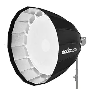 Godox P120H 120cm Deep Parabolic Soft Box with Bowens Mount Adapter Ring for Aperture (Black)