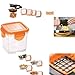 Produktbild MUMU CLOTHING Nicer Dicer Quick Set,5 in 1 Obst und Gemüse Cutter Shredder Hand Format mit Halter Container (orange)