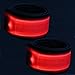 Produktbild LED Armband joggen - Sportleuchte - Sicherheit beim Jogging Laufen Fahrrad - Helles Licht - Leuchtarmband Blinklicht - 2 Stück rot