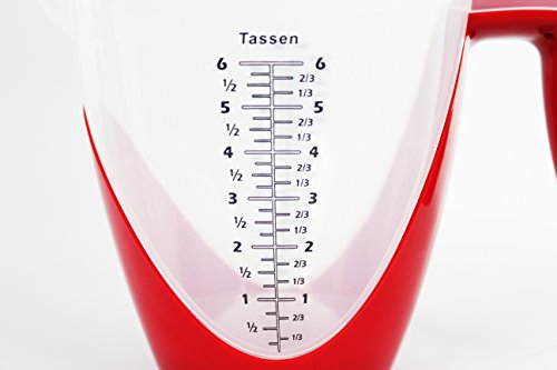 2-in-1 Digitale Elektronische Messbecherwaage Messbecherwaage mit abnehmbarem Messbecher zum Wiegen und Messen mit Zuwiegefunktion (Tara) Inkl. Batterie (Grün) - 4