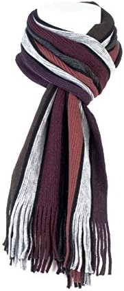 1 no. Mens Luxury Soft Winter Warm Striped Scarf - Red/Grey Mix 05