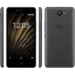 bq c000238 Smartphone (16GB Memoria, cámara DE 13 MP, 2 GB RAM, Android 12,7 cm (5 Pulgadas)), Color Negro/Graphite Gris