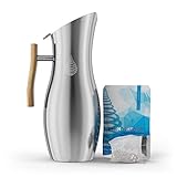 VIENE CON UNA BOLSA FILTRO MULTIFASE pH ON-THE-GO (busca B07F6XV9DV), una solución con perlas alcalinas, de calcio y de ORP para incrementar el pH y el potencial de ORP. Piedras Maifan que enriquecen el agua con minerales con efectos muy positivos para la salud, como el zinc, el magnesio, el selenio y el hierro. Esferas antibacterianas que mejoran la calidad del agua y hacen que tenga un olor y sabor considerablemente mejores.