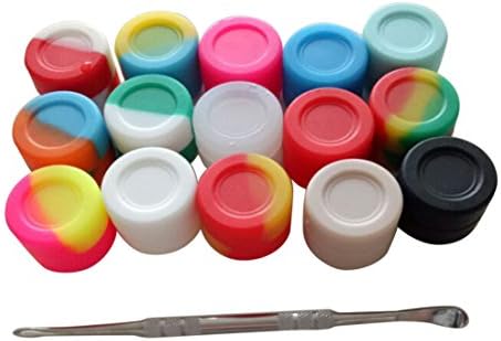 Gentcy Silicone 3ML 25pcs Lots Silicone Container Silicone Jars For Storage Box