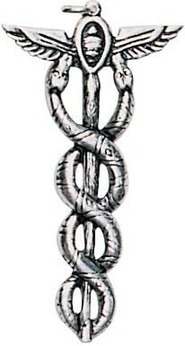 Cadeceus - for Wisdom and Communication Skills - Earthsea Charm Collection - Finished in Antique Silver