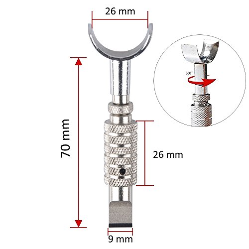 Racksoy Teleskop (80 – 95mm) Lederschnitzerei Lederausschnitt Drehmesser aus Edelstahl - 4