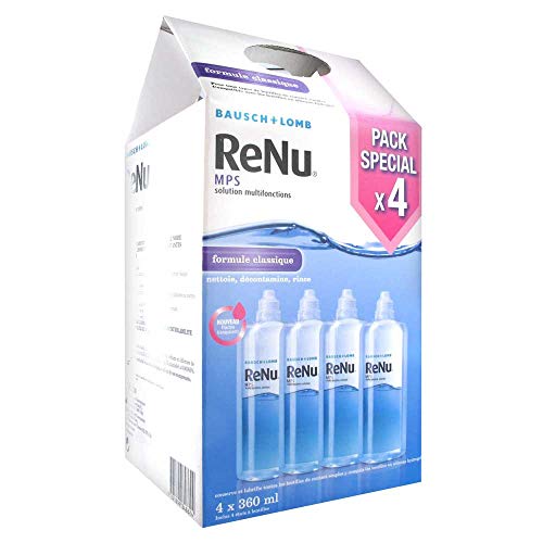 Bausch + Lomb ReNu MPS - Soluzione multifunzione, set di 4 x 360 ml